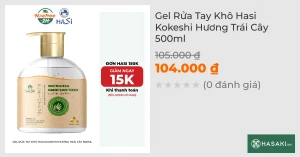 Gel Rửa Tay Khô Hasi Kokeshi Hương Trái Cây 500ml