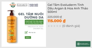 Gel Tắm Evoluderm Tinh Dầu Argan & Hoa Anh Thảo 500ml