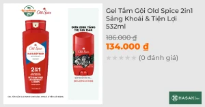 Gel Tắm Gội Old Spice 2in1 Sảng Khoái & Tiện Lợi 532ml