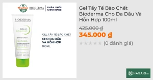 Gel Tẩy Tế Bào Chết Bioderma Cho Da Dầu Và Hỗn Hợp 100ml