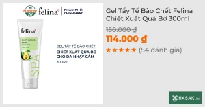 Gel Tẩy Tế Bào Chết Felina Chiết Xuất Quả Bơ 300ml