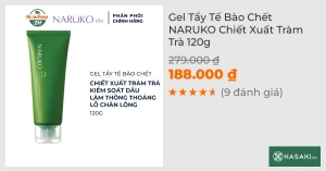 Gel Tẩy Tế Bào Chết Naruko Chiết Xuất Tràm Trà 120g