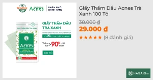 Giấy Thấm Dầu Acnes Trà Xanh 100 Tờ
