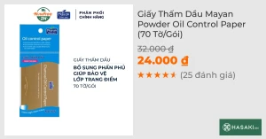 Giấy Thấm Dầu Mayan Powder Oil Control Paper (70 Tờ/Gói)