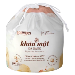Gift Khăn Mặt Khô EcoWipes Đa Năng Không Mùi Cuộn 80 Tờ