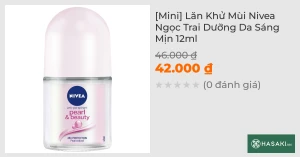 [Gift] Lăn Khử Mùi Nivea Sáng Mịn Tối Ưu 12ml