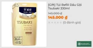 Gift Túi Refill Dầu Gội Tsubaki 330ml