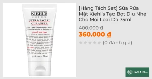 Hàng Tách Set Sữa Rửa Mặt Kiehl's Tạo Bọt Dịu Nhẹ Cho Mọi Loại Da 75ml