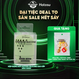 Hộp Đựng Mút Hotosu Silicone Cao Cấp (Màu Xanh)