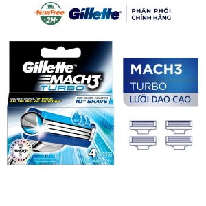 Hộp Lưỡi Dao Cạo Râu Gillette Mach3 Turbo 4 Cái
