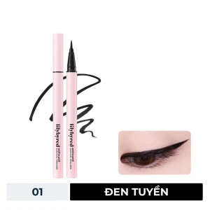 HSD 06/2025 Bút Kẻ Mắt Lilybyred Đầu Mảnh, Lâu Trôi 01 Đen Tuyền 0.6g