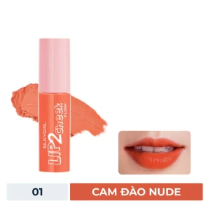 HSD 07/2025 Son Kem Lì 2In1 Silkygirl 01 Honey Peach Cam Đào Nude 3.8ml