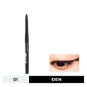 HSD 09/2025 Chì Kẻ Mắt Silkygirl Màu Đen 01 Blackest Black 0.28g