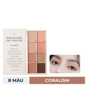 HSD 09/2025 Phấn Mắt B.O.M 8 Ô 01 Coralism 12g
