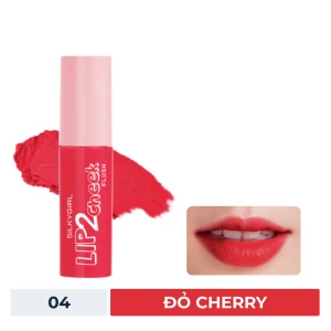 HSD 09/2025 Son Kem Lì 2In1 Silkygirl 04 Pepper Love Màu Đỏ Cherry 3.8ml