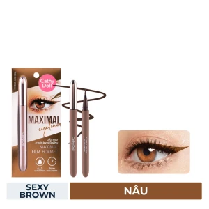 HSD 10/2025 Bút Kẻ Mắt Cathy Doll Siêu Mảnh 02 Sexy Brown - Nâu 0.7ml