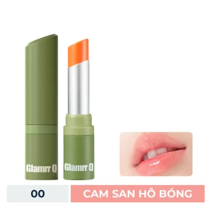 HSD 11/2025 Son Dưỡng Có Màu Glamrr Q Thuần Chay 00 Cam San Hô Bóng 4.5g