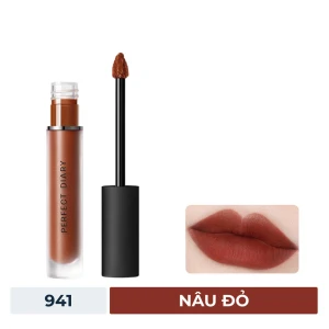HSD 11/2025 Son Kem Perfect Diary 941 Màu Nâu Đỏ 2.5g
