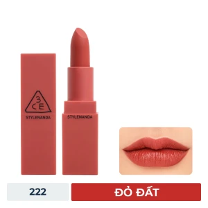 HSD 11/2025 Son Thỏi 3CE Mịn Lì 222 Step And Go - Đỏ Đất 3.5g