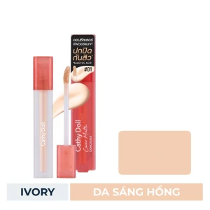 HSD 12/2025 Kem Che Khuyết Điểm Cathy Doll Mịn Lì 01 Da Sáng Hồng 2.4g