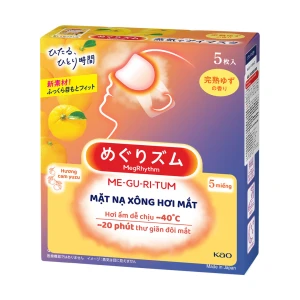HSD 12/2025 Mặt Nạ Xông Hơi Mắt MegRhythm Hương Cam Yuzu 5 Miếng