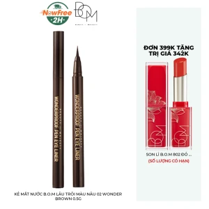 Kẻ Mắt Nước B.O.M Lâu Trôi Màu Nâu 02 Wonder Brown 0.5g