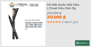 Kẻ Mắt Nước Mắt Mèo L'Oreal Màu Đen 9g