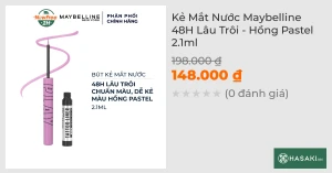 Kẻ Mắt Nước Maybelline 48H Lâu Trôi - Hồng Pastel 2.1ml