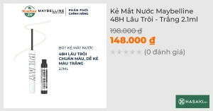 Kẻ Mắt Nước Maybelline 48H Lâu Trôi - Trắng 2.1ml