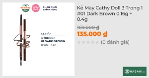 Kẻ Mày Cathy Doll 3 Trong 1 01 Dark Brown 0.16g 0.4g