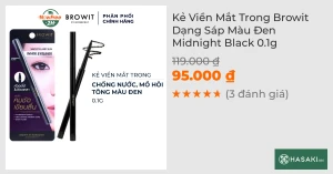 Kẻ Viền Mắt Trong Browit Dạng Sáp Màu Đen Midnight Black 0.1g