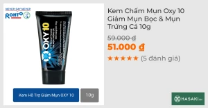 Kem Chấm Mụn Oxy 10 Giảm Mụn Bọc & Mụn Trứng Cá 10g