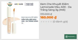 Kem Che Khuyết Điểm Lemonade Màu A00 - Da Trắng Sáng 3g (Mới)