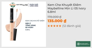 Kem Che Khuyết Điểm Maybelline Mịn Lì 05 Ivory 6.8ml