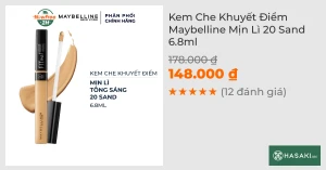 Kem Che Khuyết Điểm Maybelline Mịn Lì 20 Sand 6.8ml