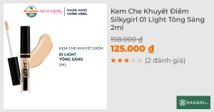 Kem Che Khuyết Điểm Silkygirl 01 Light Tông Sáng 2ml