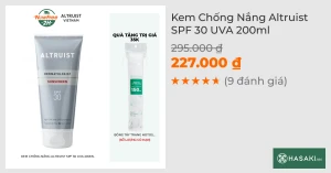 Kem Chống Nắng Altruist SPF 30 UVA 200ml