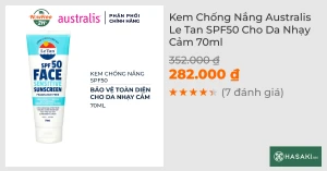 Kem Chống Nắng Australis Le Tan SPF50 Cho Da Nhạy Cảm 70ml