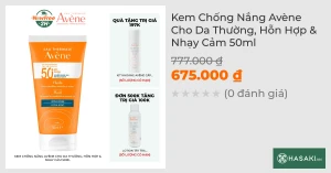 Kem Chống Nắng Avène Cho Da Thường, Hỗn Hợp & Nhạy Cảm 50ml