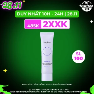 Kem Chống Nắng Beplain Nâng Tông, Kiềm Dầu Mịn Lì 50ml