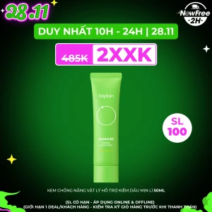 Kem Chống Nắng Beplain Vật Lý Hỗ Trợ Kiềm Dầu Mịn Lì 50ml
