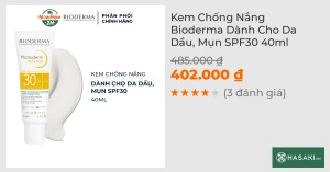 Kem Chống Nắng Bioderma Dành Cho Da Dầu, Mụn SPF30 40ml
