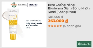 Kem Chống Nắng Bioderma Giảm Bóng Nhờn 40ml (Không Màu)