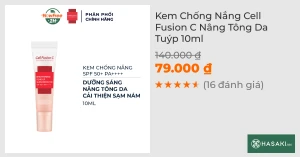 Kem Chống Nắng Cell Fusion C Nâng Tông Da Tuýp 10ml