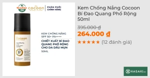 Kem Chống Nắng Cocoon Bí Đao Quang Phổ Rộng 50ml