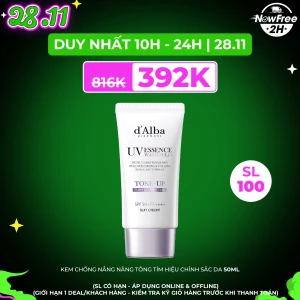Kem Chống Nắng d'Alba Nâng Tông Tím Hiệu Chỉnh Sắc Da 50ml