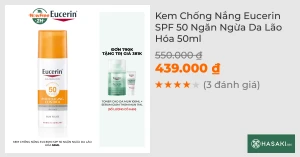 Kem Chống Nắng Eucerin SPF 50 Ngăn Ngừa Da Lão Hóa 50ml