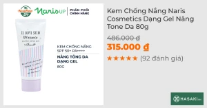 Kem Chống Nắng Naris Cosmetics Dạng Gel Nâng Tone Da 80g