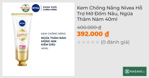 Kem Chống Nắng Nivea Hỗ Trợ Mờ Đốm Nâu, Ngừa Thâm Nám 40ml