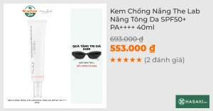 Kem Chống Nắng The Lab Nâng Tông Da SPF50+ PA++++ 40ml 